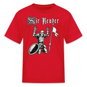 Sir Render Knight Armor Emblem - Kid's T-Shirt - red - Front