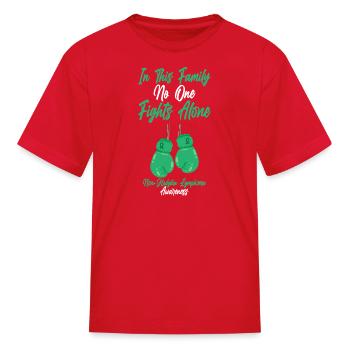 Family Strong: No One Fights Alone - Kid's T-Shirt - red - Front