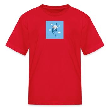 Cube Hero with F1 Cape - Kid's T-Shirt - red - Front