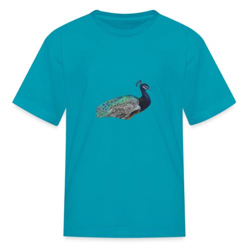 peacock half - Kid's T-Shirt