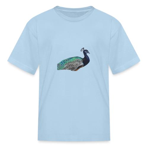 peacock half - Kid's T-Shirt