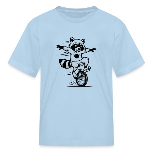 Unicycle Fox Cartoon - Kid's T-Shirt