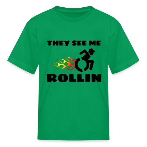 They see me rolling, for wheelchair users, rollers - Kids' T-Shirt