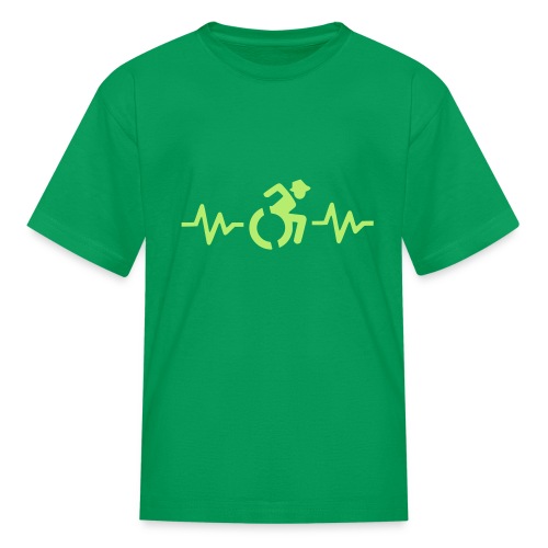 Wheelchair heartbeat, for wheelchair users # - Kids' T-Shirt