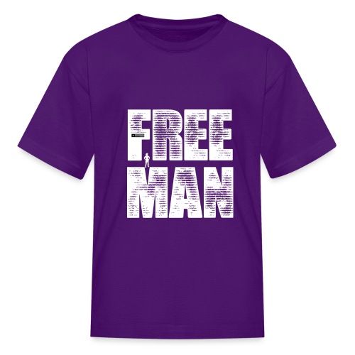 FREE MAN - White Graphic - Kids' T-Shirt