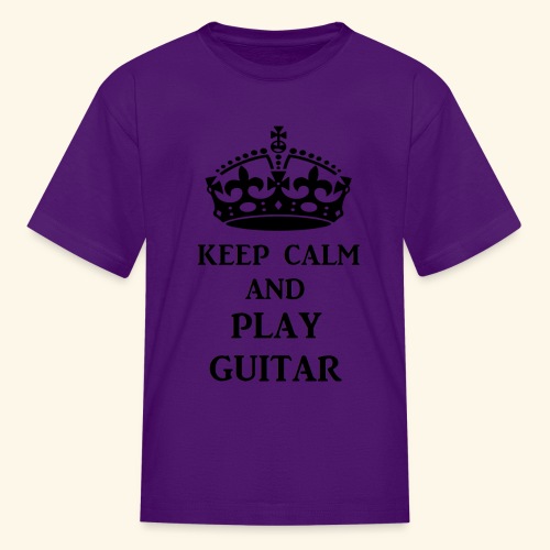 keep calm play guitar blk - Kids' T-Shirt