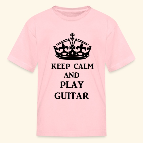 keep calm play guitar blk - Kids' T-Shirt