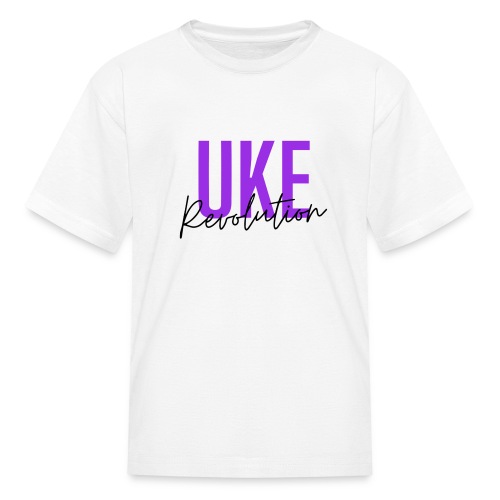 Front & Back Purple Uke Revolution Get Your Uke On - Kids' T-Shirt