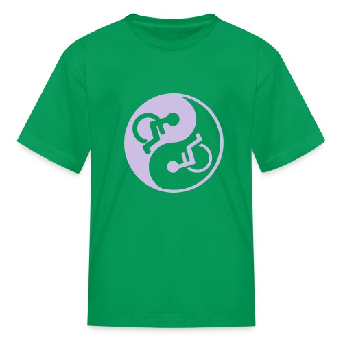 Wheelchair jing jang symbol for wheelchair users * - Kids' T-Shirt