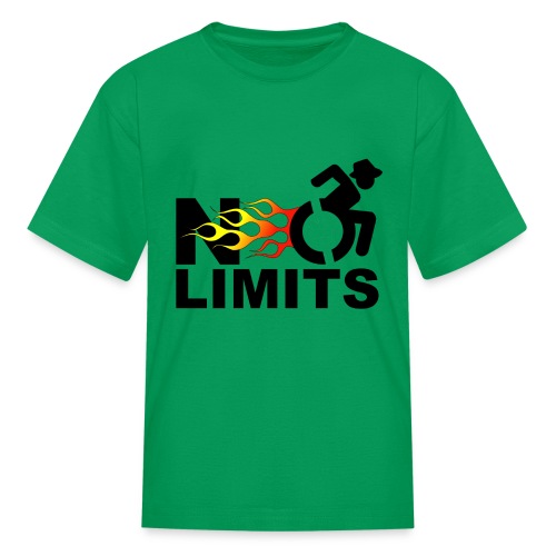 There are no limits when you're in a wheelchair - Kids' T-Shirt