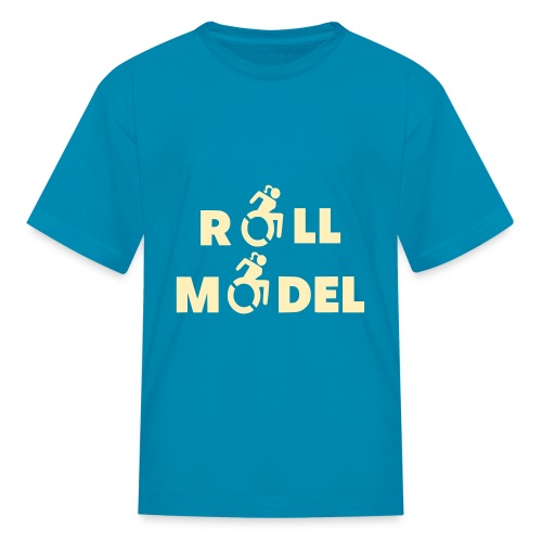As a lady in a wheelchair i am a roll model - Kids' T-Shirt