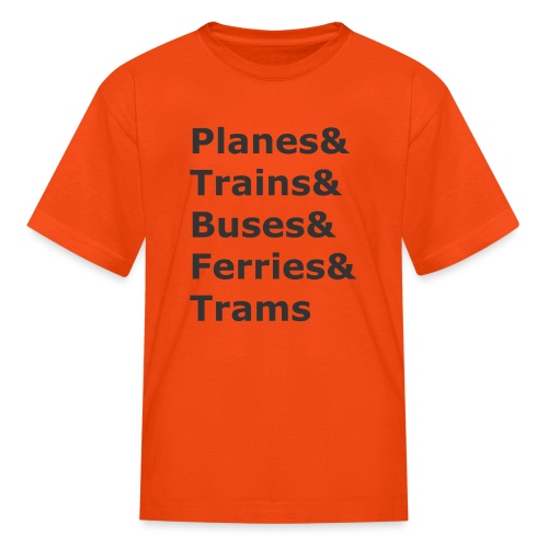 & Transportation - Dark Lettering - Kids' T-Shirt