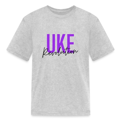 Front & Back Purple Uke Revolution Get Your Uke On - Kids' T-Shirt