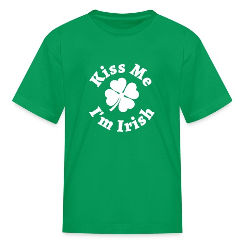 Kiss Me I'm Irish - Shamrock - Kids' T-Shirt