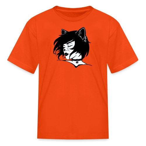 Cute Kitty Cat Halloween Costume (Tail on Back) - Kids' T-Shirt