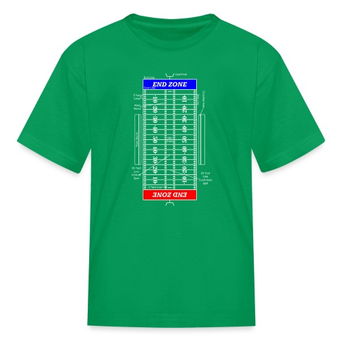 American Football Pitch Layout - Kids' T-Shirt