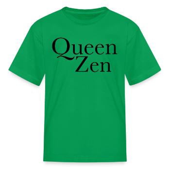Queen Zen Black - Kid's T-Shirt - kelly green - Front