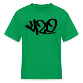 420 - Kid's T-Shirt - kelly green - Front