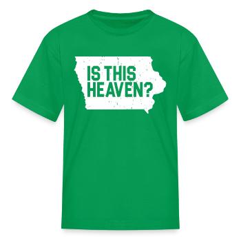 Is This Heaven Iowa - Kid's T-Shirt - kelly green - Front