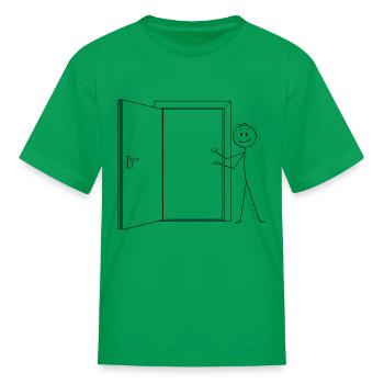welcome my heart is open - Kid's T-Shirt - kelly green - Front