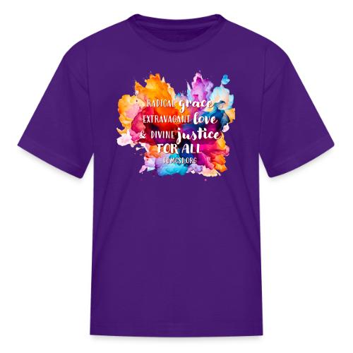 Grace Love Justice Color Splash - Kid's T-Shirt