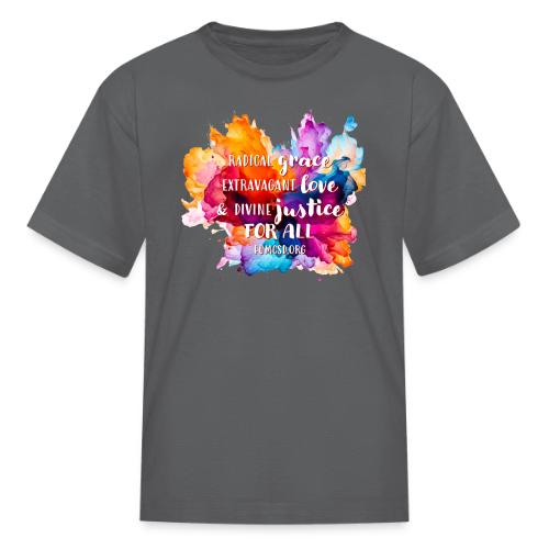 Grace Love Justice Color Splash - Kid's T-Shirt