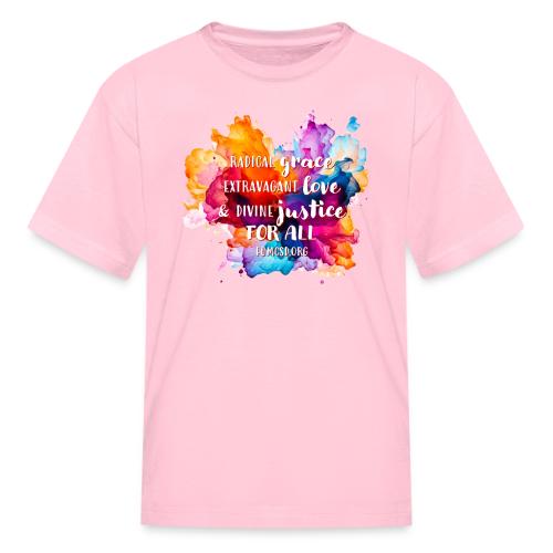 Grace Love Justice Color Splash - Kid's T-Shirt