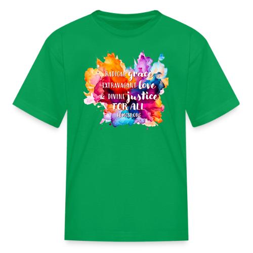 Grace Love Justice Color Splash - Kid's T-Shirt