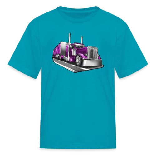 Tracktor Trailer Semi Truck Big Rig - Kid's T-Shirt