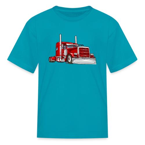 Classic Truck Big Rig 18 Wheeler - Kid's T-Shirt