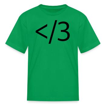 Broken Dark Heart - Kid's T-Shirt - kelly green - Front