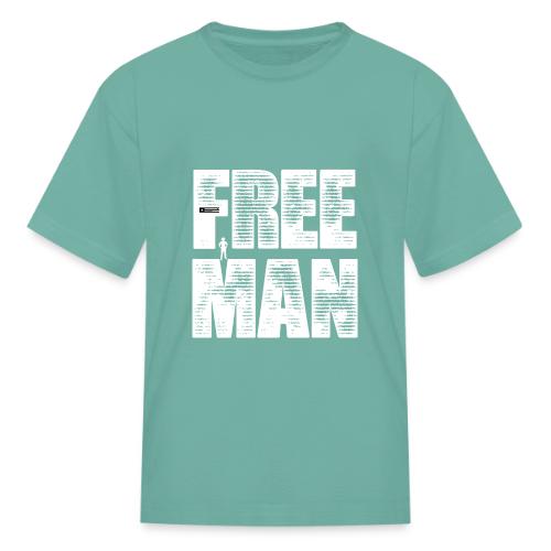 FREE MAN - White Graphic - Kid's T-Shirt