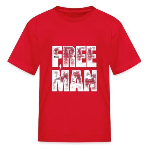 FREE MAN - White Graphic - Kid's T-Shirt