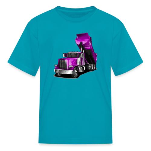 Dump Truck Purple - Kid's T-Shirt