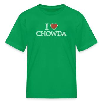 I Heart Chowder Chowda - Kid's T-Shirt - kelly green - Front