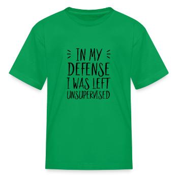 Dans ma défense Citations - T-shirt Enfant - vert kelly - Devant
