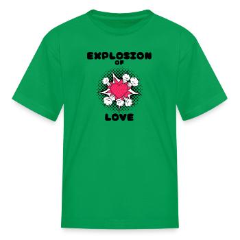 Explosion Of Love hipster - Kid's T-Shirt - kelly green - Front