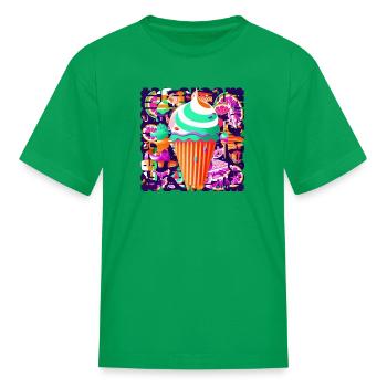 Life is better with a scoop - Kid's T-Shirt - kelly green - Front
