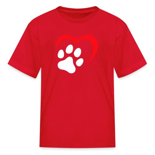Heart and Paw Print - Kid's T-Shirt