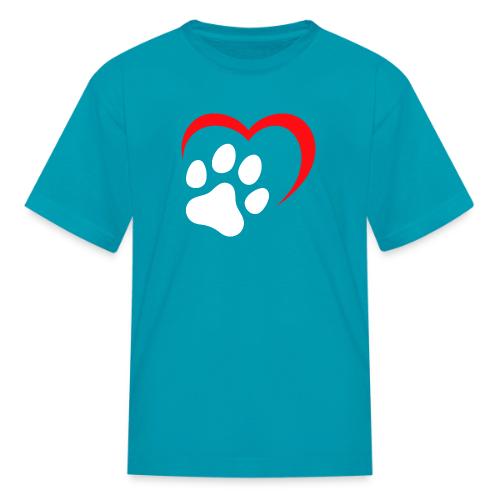 Heart and Paw Print - Kid's T-Shirt
