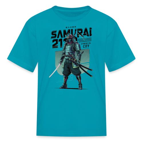 Cyber Samurai 2110: Glowing Katana Warrior - Kid's T-Shirt
