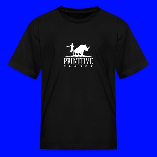 Primitive Planet Logo White - Kid's T-Shirt