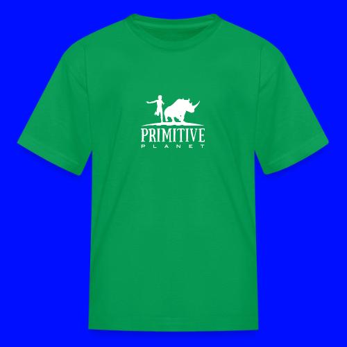 Primitive Planet Logo White - Kid's T-Shirt