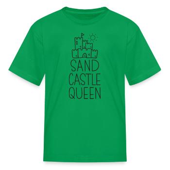 Sand Castle Queen - Kid's T-Shirt - kelly green - Front