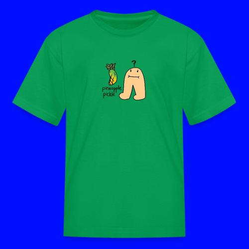Pineapple Pickle, Black Outline (tshirts) - Kid's T-Shirt