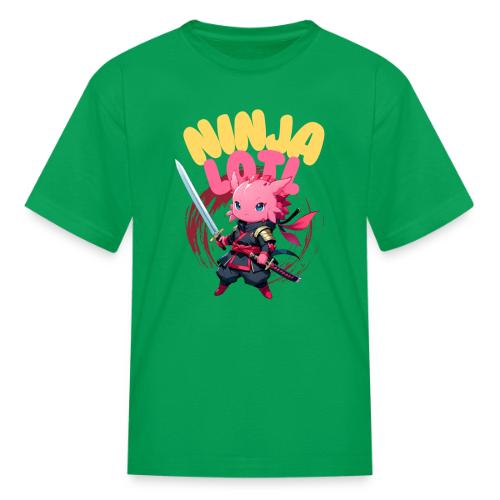 Kawaii Axolotl Ninja - Kid's T-Shirt
