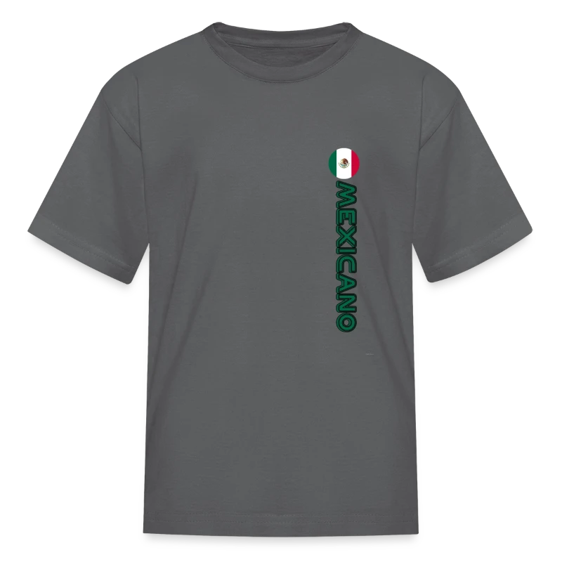 Mexico Flag Shirt Mexicano Badge Vertical - Kids' T-Shirt