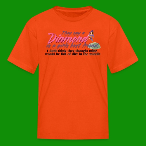 Softball Diamond is a girls Best Friend - Kids' T-Shirt