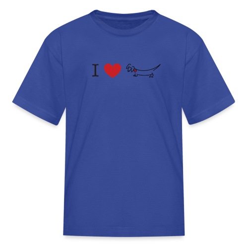 I love Dachshund - Kids' T-Shirt