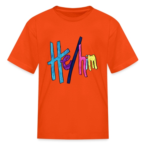 He/Him 1 - Large - Kids' T-Shirt